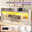Structure de lit double avec 4 tiroirs de rangement Sherell, blanc-1503422359-1503422360