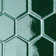 Metro Ion 2" Hex Emerald 11-1/8" x 12-5/8" Porcelain Mosaic Wall Tile