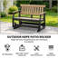 Banc oscillant 2 places en PEHD bicolore noir et brun