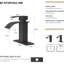 Robinet de salle de bain 6 po - Noir-121629318