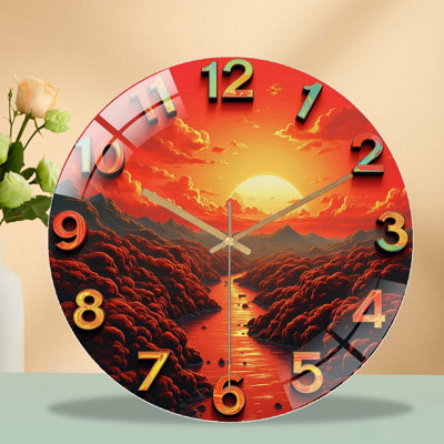 Horloge murale Sunset River