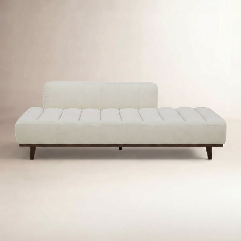 Em Upholstered Daybed, Warm White Basketweave