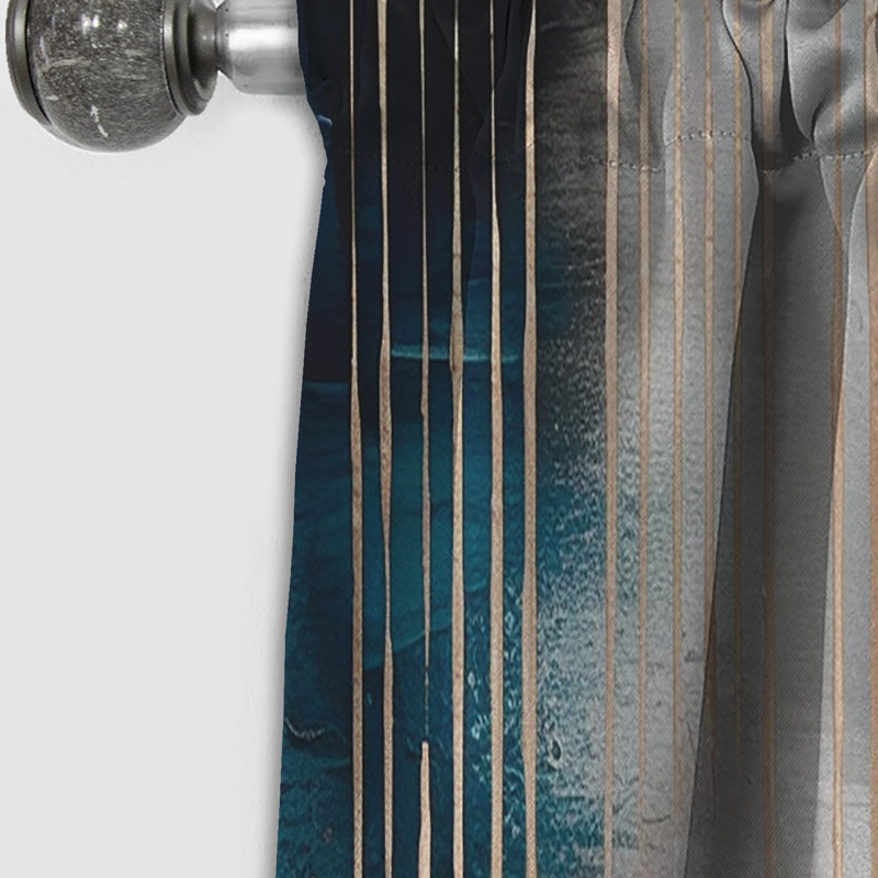 Doux couleurs formes et lignes Marble IV - Rideau occultant en marbre marbre abstrait - 1 panneaux, L 52 po x L 108 po