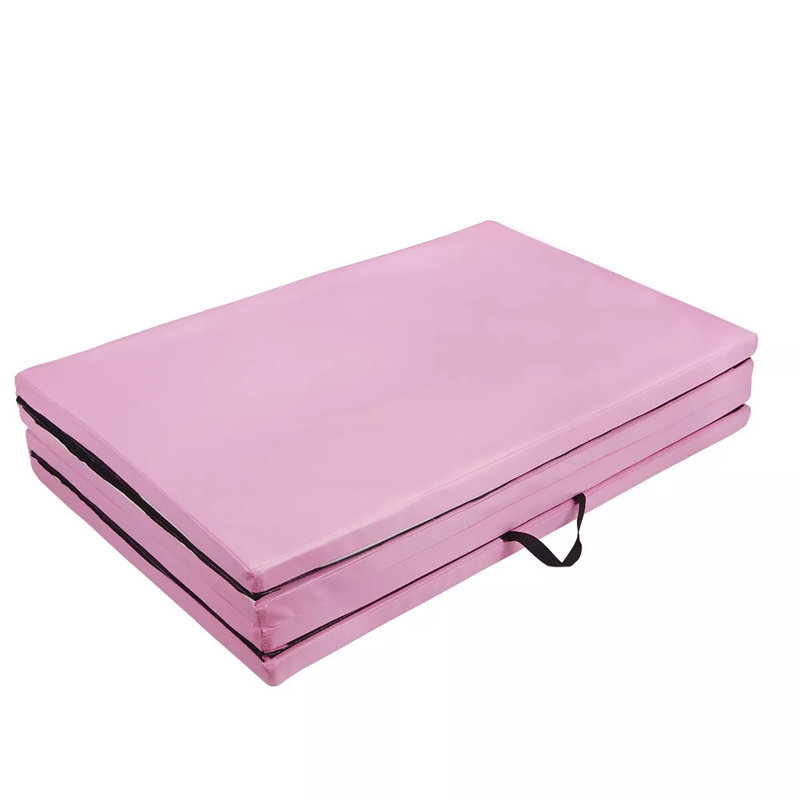 Tapis d'exercice de gymnastique pliable 4 pi x 8 pi x 2 pi, Vert