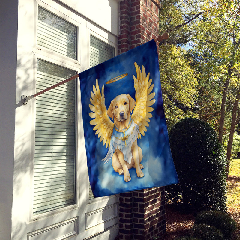 Drapeau jaune «Labrador Retriever», mon ange et chocolat jaune