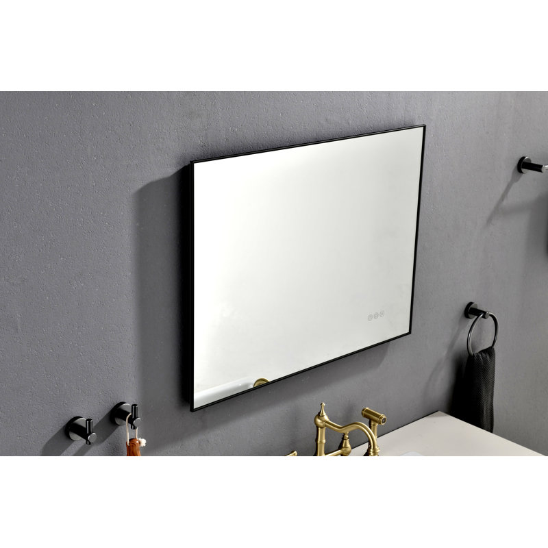 Miroir de salle de bain à DEL avec miroir rétro-éclairé et miroir mural
