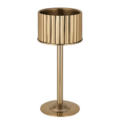 Gold Steel Ice Bucket Small Double Wall