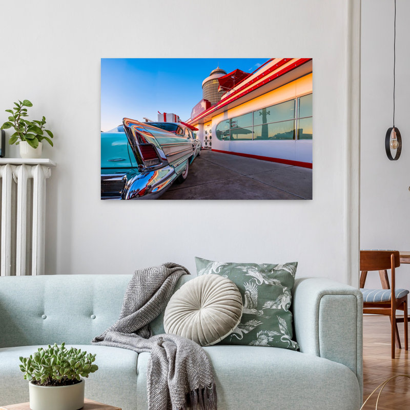 Nostalgic 1950'S Americana Contemporary Wall Art, 24" H x 36" W