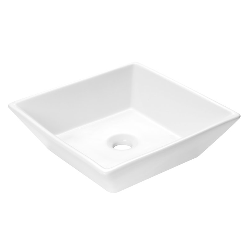 Lavabo de salle de bain carré en céramique pour bateau