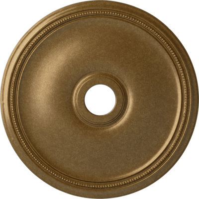 Médaillon Endurathane Attica avec plafond rose, diamètre extérieur de 26 po x 3 3/4 po x P 1 1/2 po (convient aux auvents de 4 1/2 po ou moins), fini cuivre peint à la main