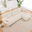 Canapé 3 places avec repose-pieds Chenille-1884469301