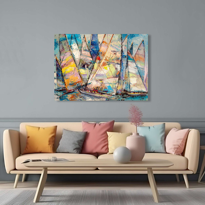 Sails In The Wind by Luigi Florio - Wrapped Canvas Print, 60cm H x 80cm W x 4cm D