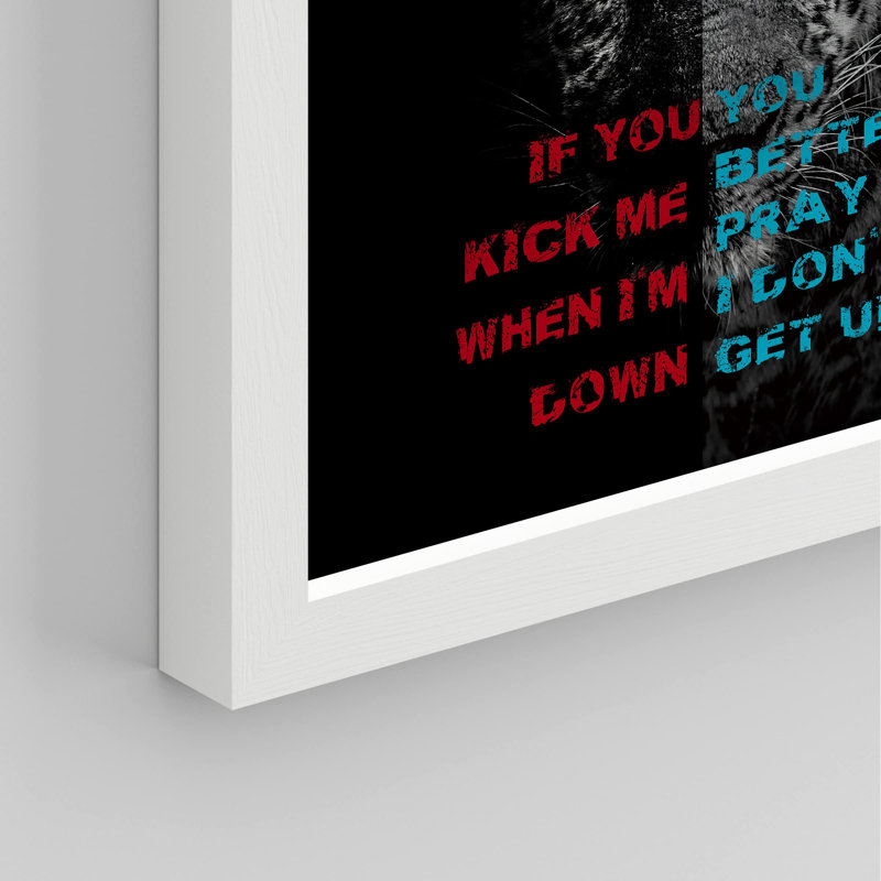 «I Am Not Down Easily» sur papier, Blanc, H 14 po x l 11 po