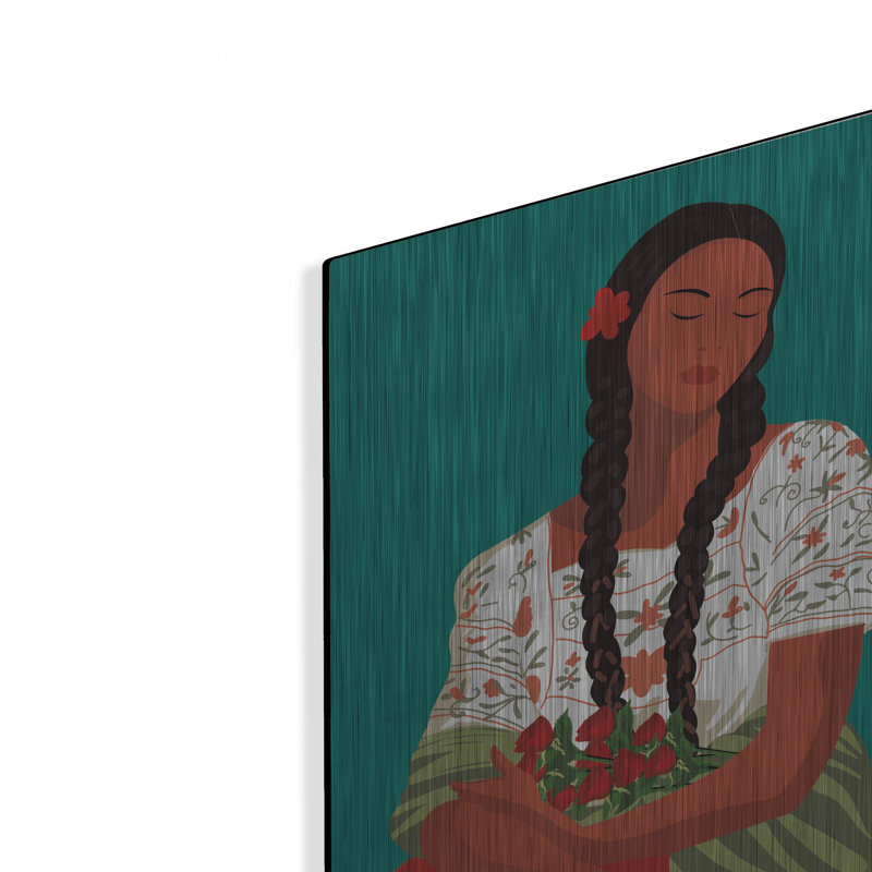 Art mexicain en métal «mexicain 1» par Omar Escalante, H 16 po x l 12 po