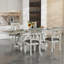 Ensemble de table de salle à manger 5 pièces en bois massif extensible pour 4 à 6 personnes, table de cuisine rétractable et 4 chaises Parsons, ensemble de table de salle à manger avec structure en bois d'hévéa