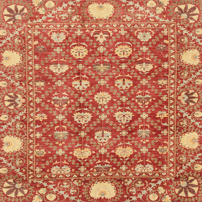 Tapis abstrait moderne 3802, Carré 7 pi