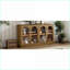 Buffet avec portes en verre arquées - Vieux pin | Tablettes réglables | Bois aggloméré + bois de pin