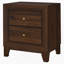 Table de chevet 2 tiroirs Walnut