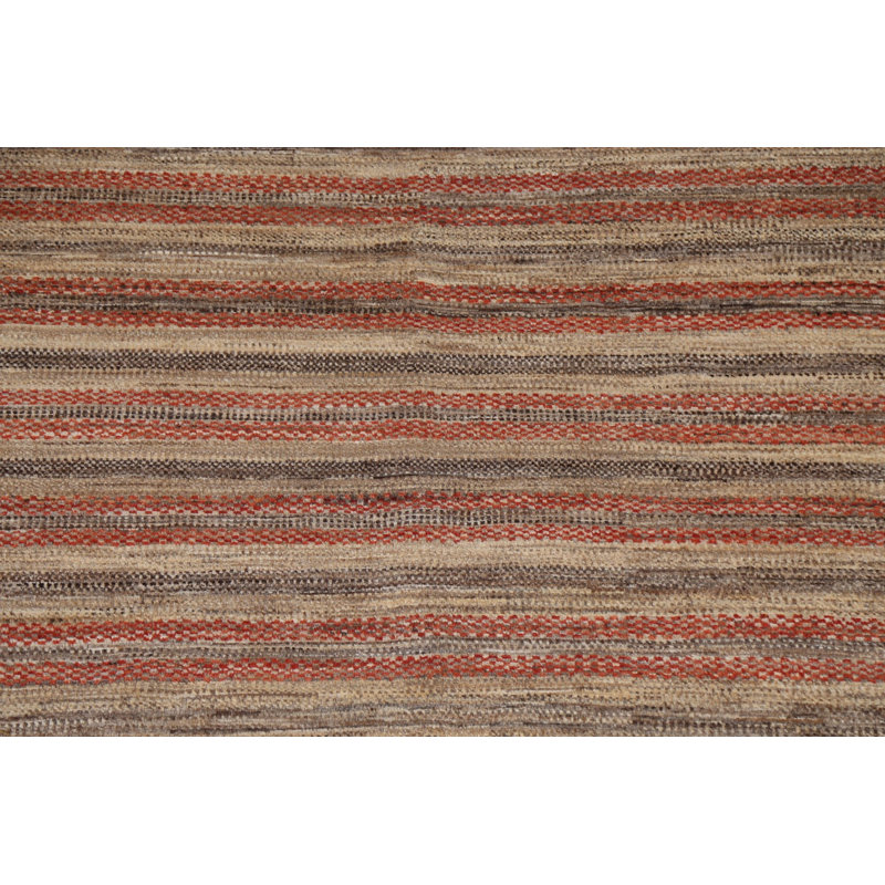 Tapis oriental rayé Gabbeh 6 x 8