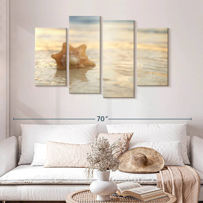 Sunrise seashell Aletra, 32" H x 52" W