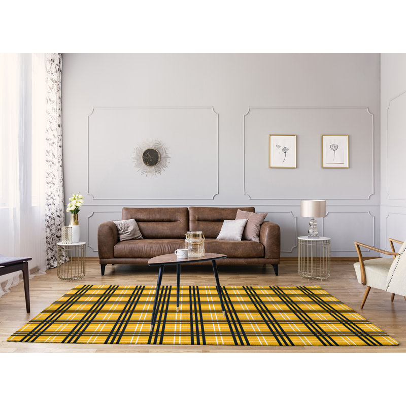 Plaid Indoor Rug, Rectangle 5' x 7'