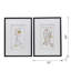 Deux décorations murales de 20 po x 28 po, redéfinissent le style de la pièce - 40% cadre ps, 20% verre organique, papier, embellissements,