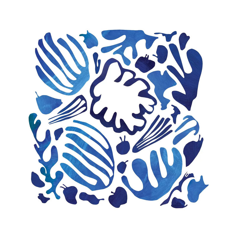 Homage to Matisse II 1 Piece Painting on Canvas, 45.72 cm H x 45.72 cm W x 1.91 cm D, Wrapped Canvas