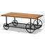Wheel Coffee Table with Storage