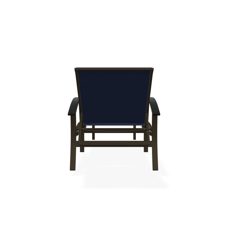 Askar Outdoor Rust-Resistant Metal Chaise Lounge, Textured Beachwood, Navy 13D Sunbrella®, Classic Graphite P30