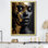 Femme dorée noire et dorée Photo III - Art mural femme