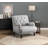 Auguust 34" Traditional Tufted Polyester Accent Chair with Velvet Fabric Upholstery, Nailhead Trim, Button-Tufted Back-2061383343