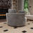 50" W Oversized Upholstered Swivel Barrel Chair-205931507