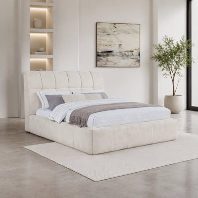 Branson Cream 48-inch Queen Platform Bed