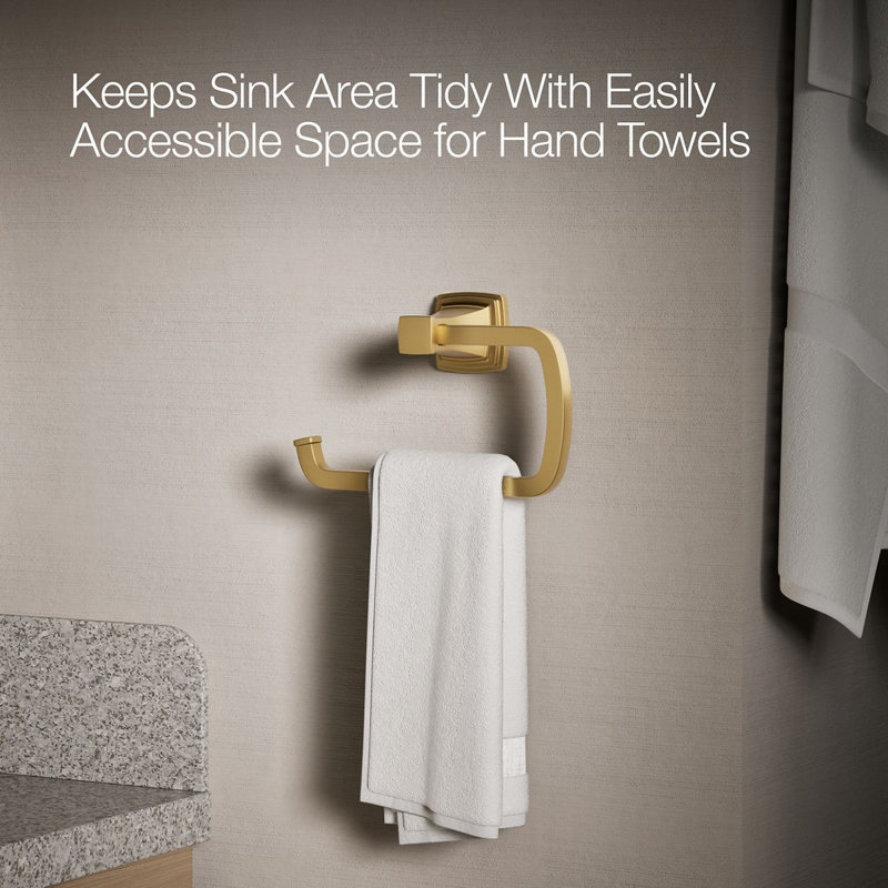 Towel Ring, Gold