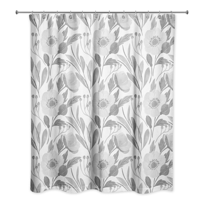 Rideau de douche simple floral Gonesse
