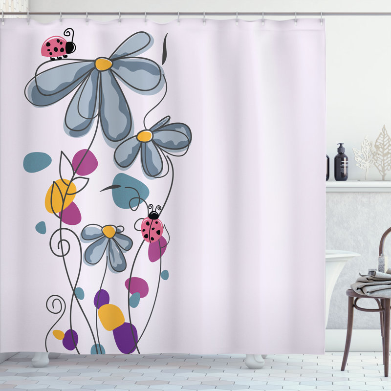 Ensemble de rideau de douche Kids, H 69 po x l 70 po, Mauve pâle