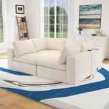 Upholstered Modular Sofa With With Storage Space