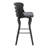 Modern Swivel Bar Stools, Gray Faux Leather Wood Design For Home