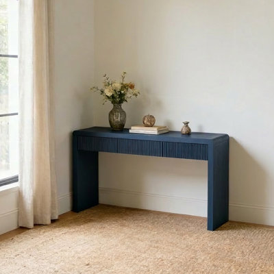 Classic Wooden Living Room Console Table Entryway Table with 3 Drawers