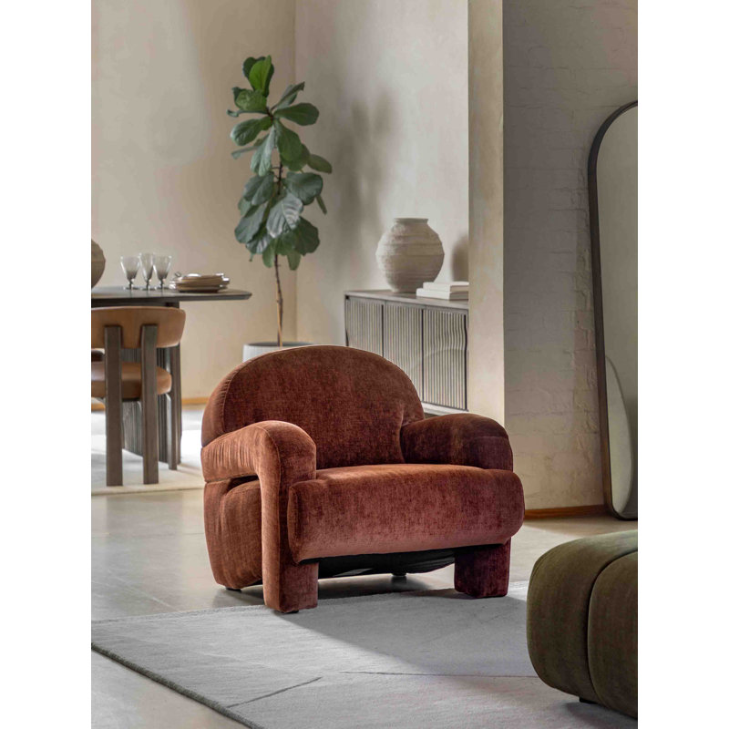 Upholstered Accent Chair, Red
