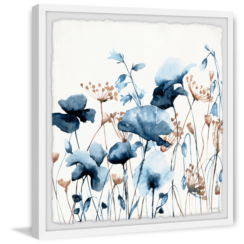 " Blue Flower Fields " by Marmont Hill, 18" H x 18" W x 1.5" D