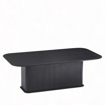 Coffee Table Oak Wood Surface And Metel Feet