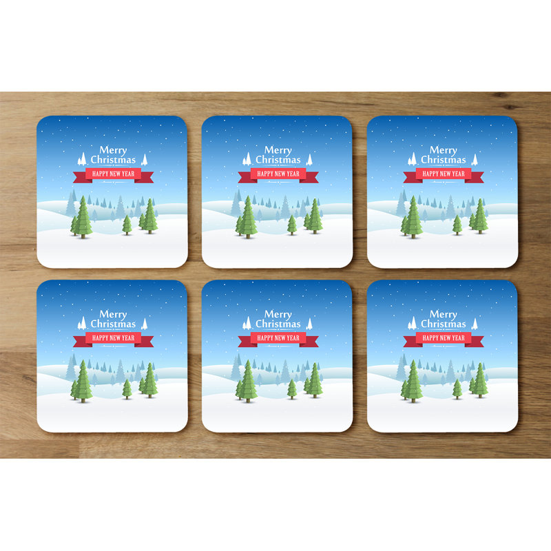 Square 6 Piece Coaster Set