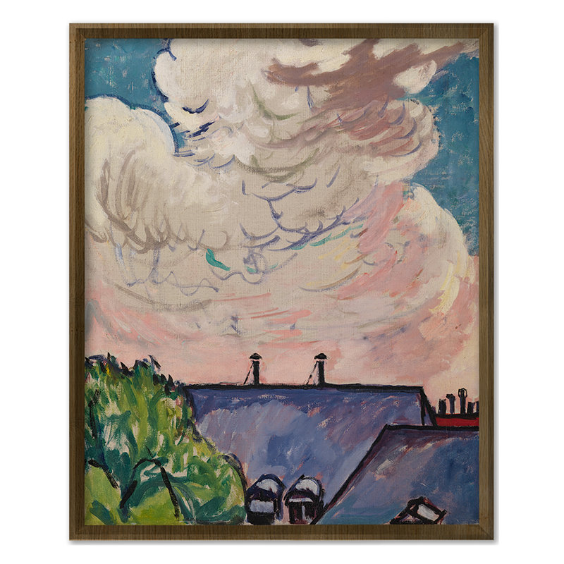 Clouds Print by Grand Archives, Gold Single Picture Framed, 28'' H x 23'' W