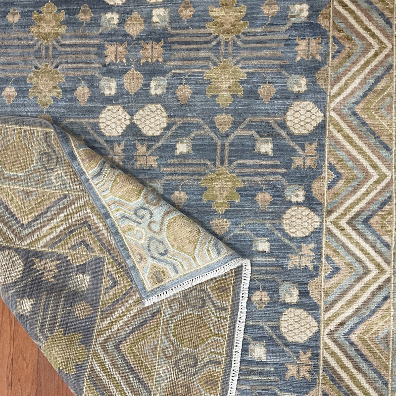 Tapis en laine Khotan à teinture végétale fabriqué à la main Herat ORIENTAL