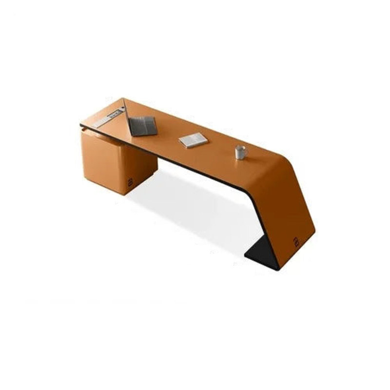 Clorinde L-Shaped Writing Desk, 75cm H x 180cm W x 70cm D, Grey