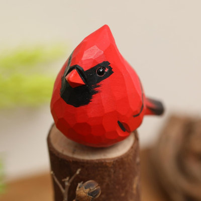 Cardinal Statues Charming Handmade, Male and Female Bird Sculptures, Perfect for Home Decor and Gifts, Ideal for Holidays