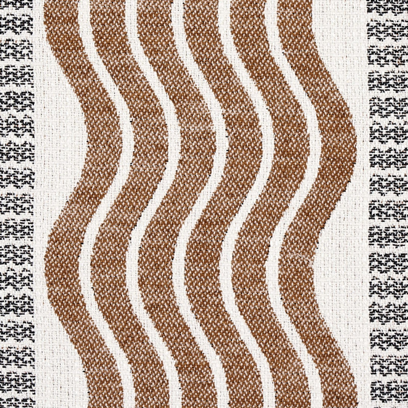 Tissu à rayures Sina, Marron