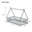 Lit simple en forme de tente, lit tipi avec garde-corps, lattes et porte-427682448