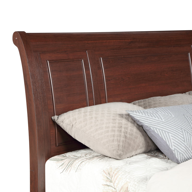 Ensemble de chambre à coucher Castonguay Harbor - Noyer, 2 Pcs: Bed, Nightstand, Très grand lit